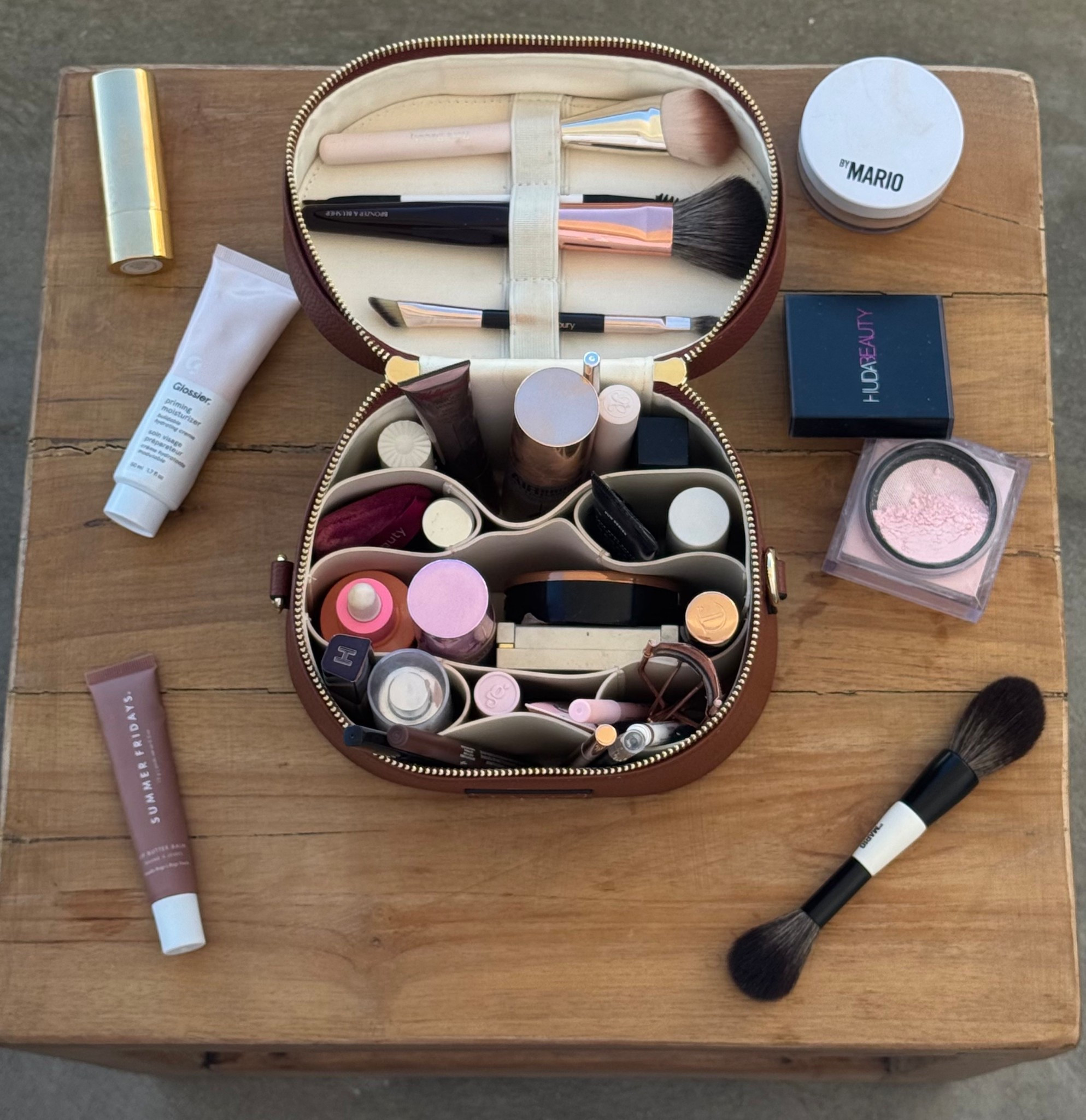 The makeup bag of your dreams 🤎🫶🏼 Exact case linked but mines a slightly different brown! 

#LTKbeauty #LTKbag #LTKaustralia