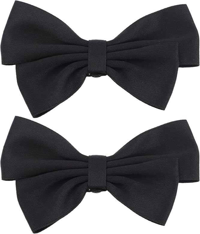 LIFKOME Black Bow Shoe Clips Ribbon Detachable Shoes Buckle Wedding Bridal Shoe Buckle Shoe Charm... | Amazon (US)