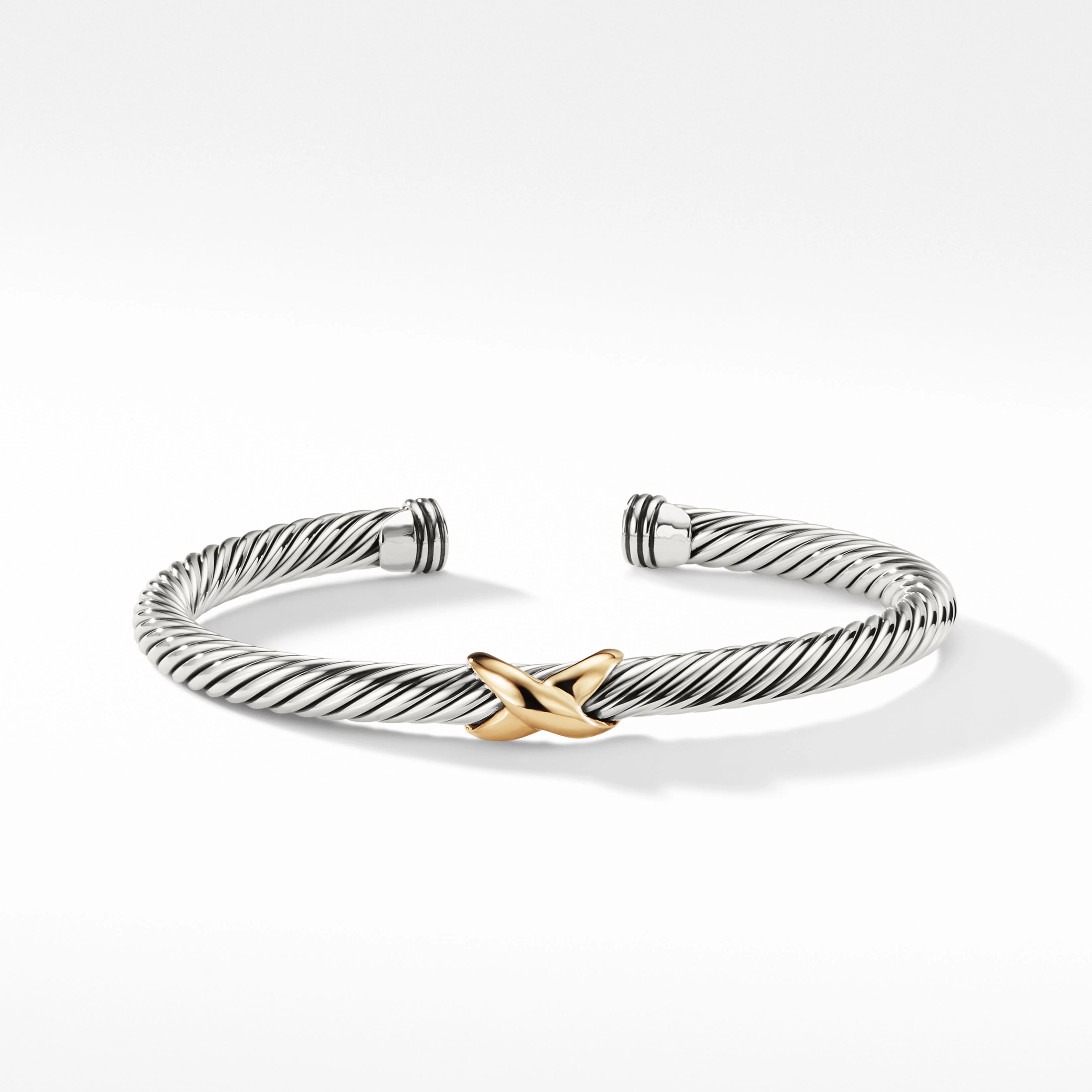 X Station Bracelet in Sterling Silver with 14K Yellow Gold | David Yurman