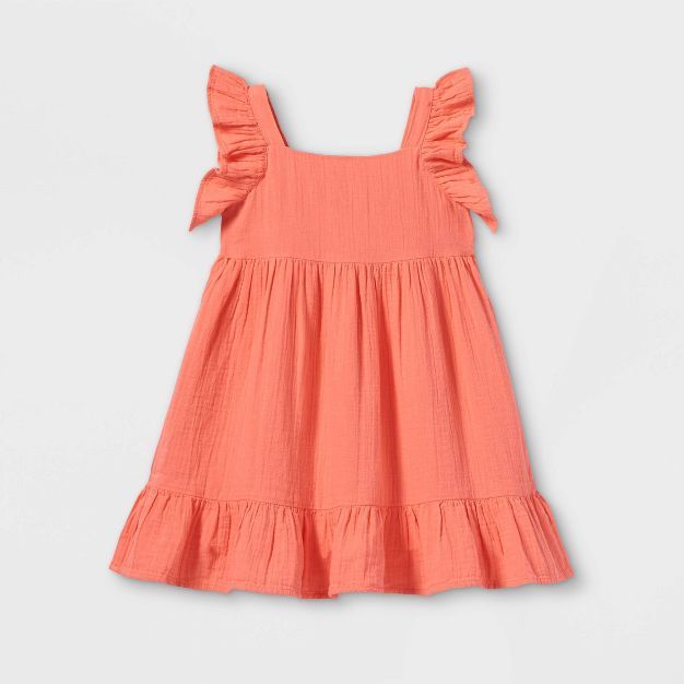 Toddler Girls' Tiered Ruffle Sleeve Dress - Cat & Jack™ | Target