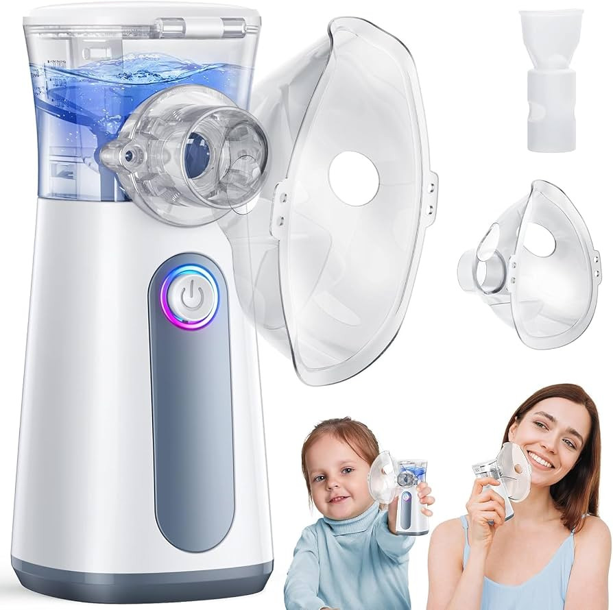 Portable Nebulizer for Adults Kids for Asthma Breathing with 2 Masks Mouthpiece Inhaler Nebulizer... | Amazon (US)