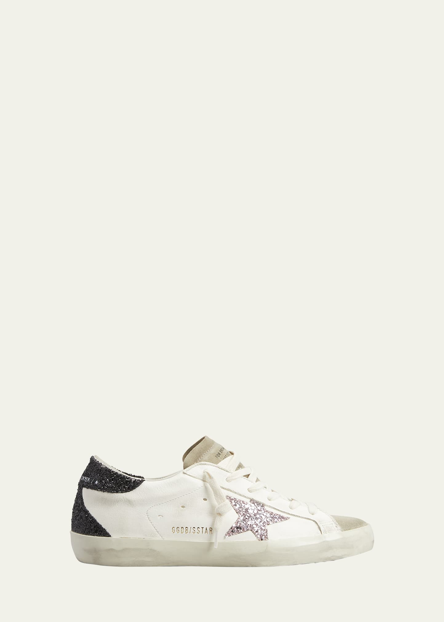 Golden Goose Superstar Suede Glitter Low-Top Sneakers | Bergdorf Goodman