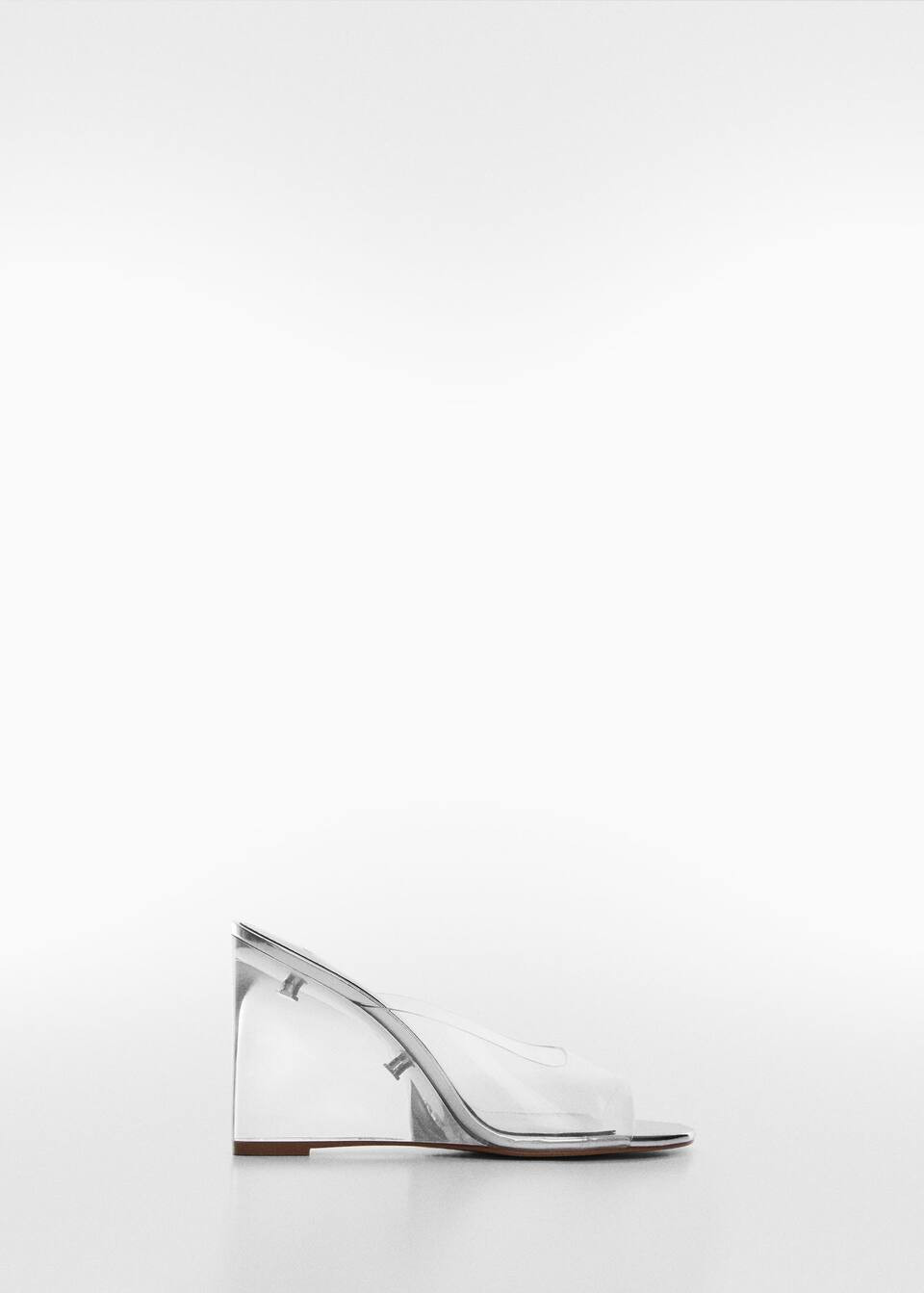 Transparent vinyl wedge sandals -  Women | Mango USA | MANGO (US)