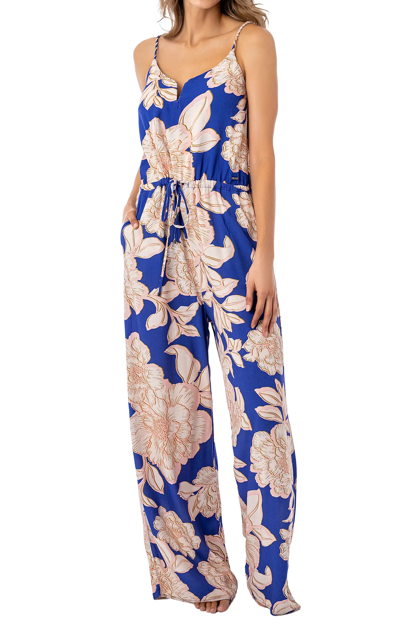 Blue Bouquet Arielle Cover-Up Jumpsuit | Nordstrom