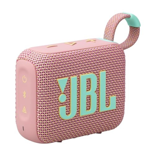 JBL Go 4 - Ultra-Portable, Waterproof and Dustproof Bluetooth Speaker, Big JBL Pro Sound with Punchy bass, 7-Hour Built-in Battery, Made in Part with Recycled Materials (Pink) | Amazon (US)