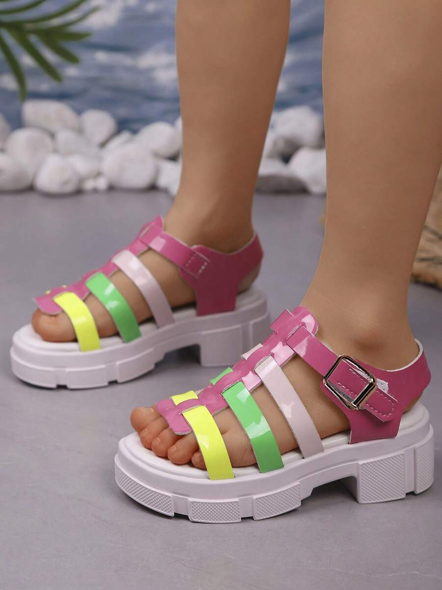 Girls' Fashion Roman Sandals, Platform High Heel Shoes, Elegant Princess Shoes, Suitable For Dail... | SHEIN