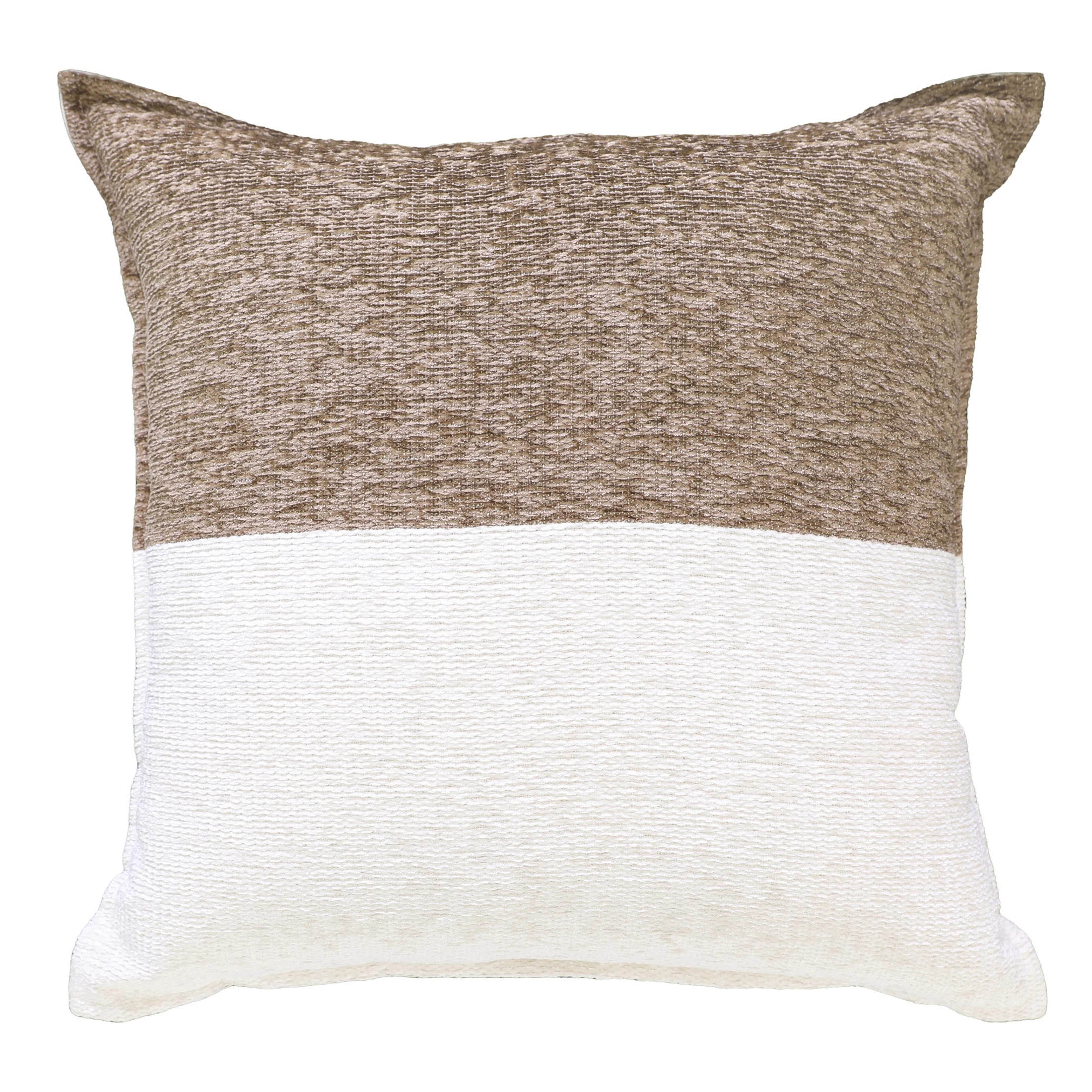 Mainstays 18" x 18" Two-Toned Brown Bag Polyester Cotton Square Decorative Throw Pillow | Walmart (US)