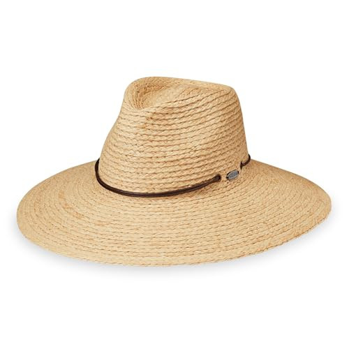 Wallaroo Women’s Nosara Fedora (Natural) – UPF 50+ UV Sun Protection, Wide Brim, Adjustable, Chin Strap, Natural Fiber, Medium Size – for Outdoor Water Sports, Travel, Hiking, and Beach Sun Hat | Amazon (US)