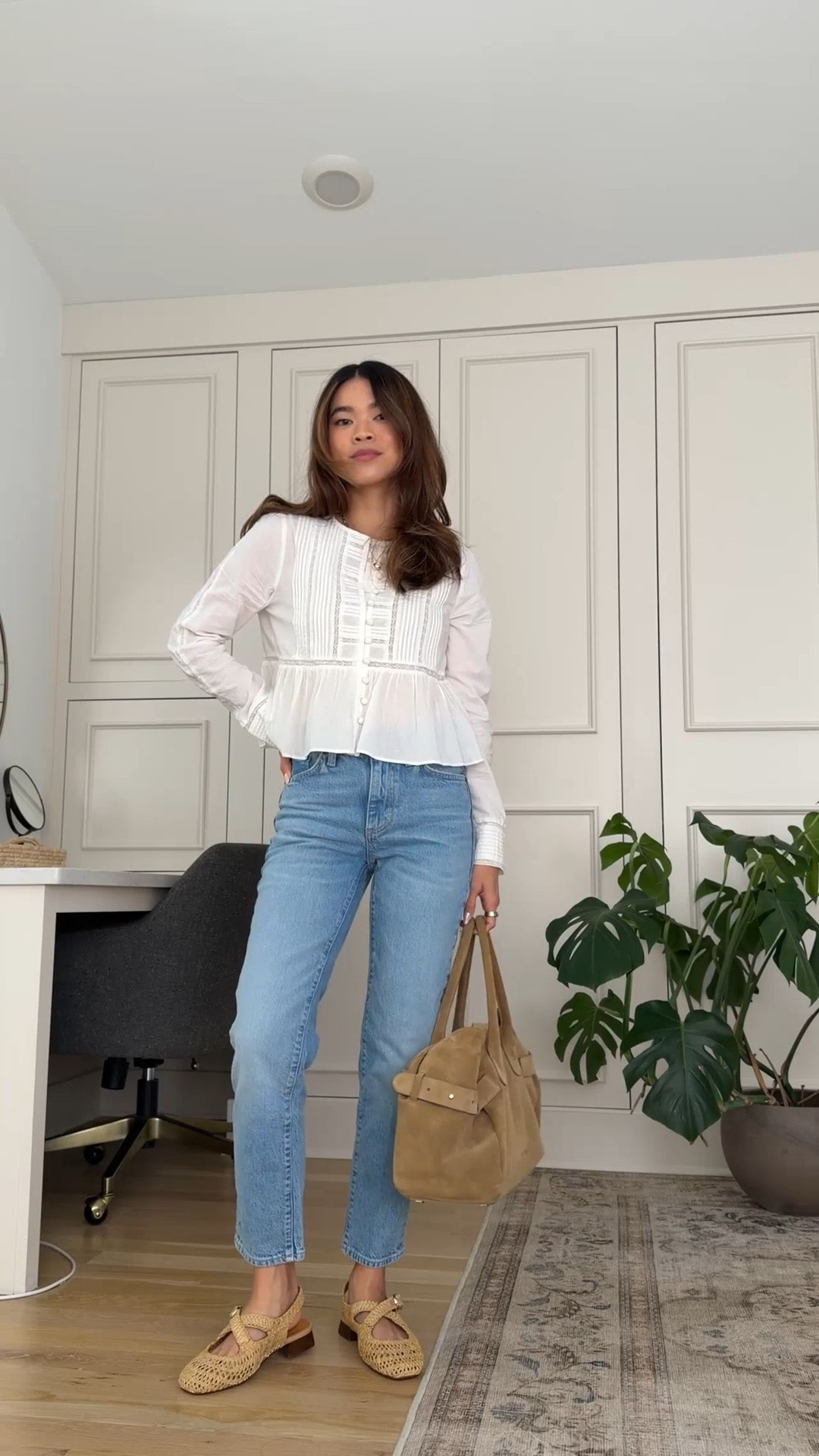 Sizing info:
•White blouse size 2 
•Cropped fitted jeans size 24 in Vintage Light Blue 

petite fashion, get dressed with me, outfit inspiration, ootd, nashville outfit, Nashville influencer, petite style, vacation style, casual outfits, mom style, petite pants, spring outfits, spring outfit info, spring pants, spring outfit idea, spring top, spring bag, spring tank, spring shoes, summer pants, petite pants, cropped pants, aritzia pants, aritzia jeans, spring jeans, summer jeans, jeans, petite jeans,  

 @Aritzia 

#LTKootd #LTKPetite #LTKSeasonal