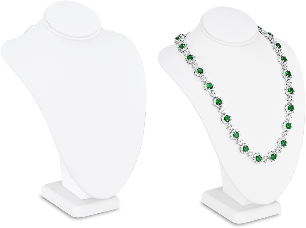 MOOCA 2 Pcs Small Necklace Chain Jewelry Bust Display Holder Stand, Necklaces Display Necklace Ma... | Amazon (US)