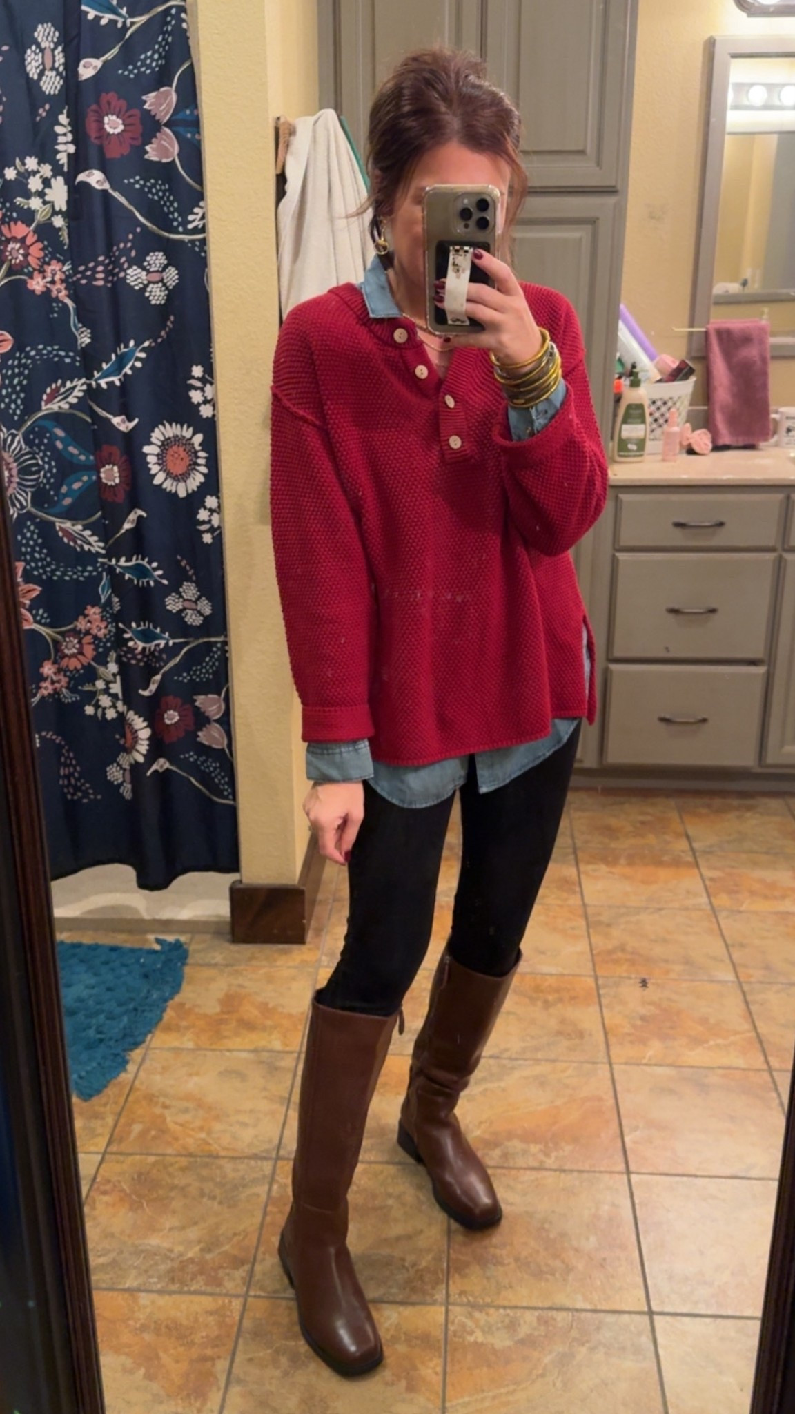 Warm and cozy today! So excited tall boots are back! 

Wearing size smalls. Boots TTS. 

Amazon | Fall | style | outfit inspo | Walmart 

#LTKootd #LTKOver40 #LTKgrwm