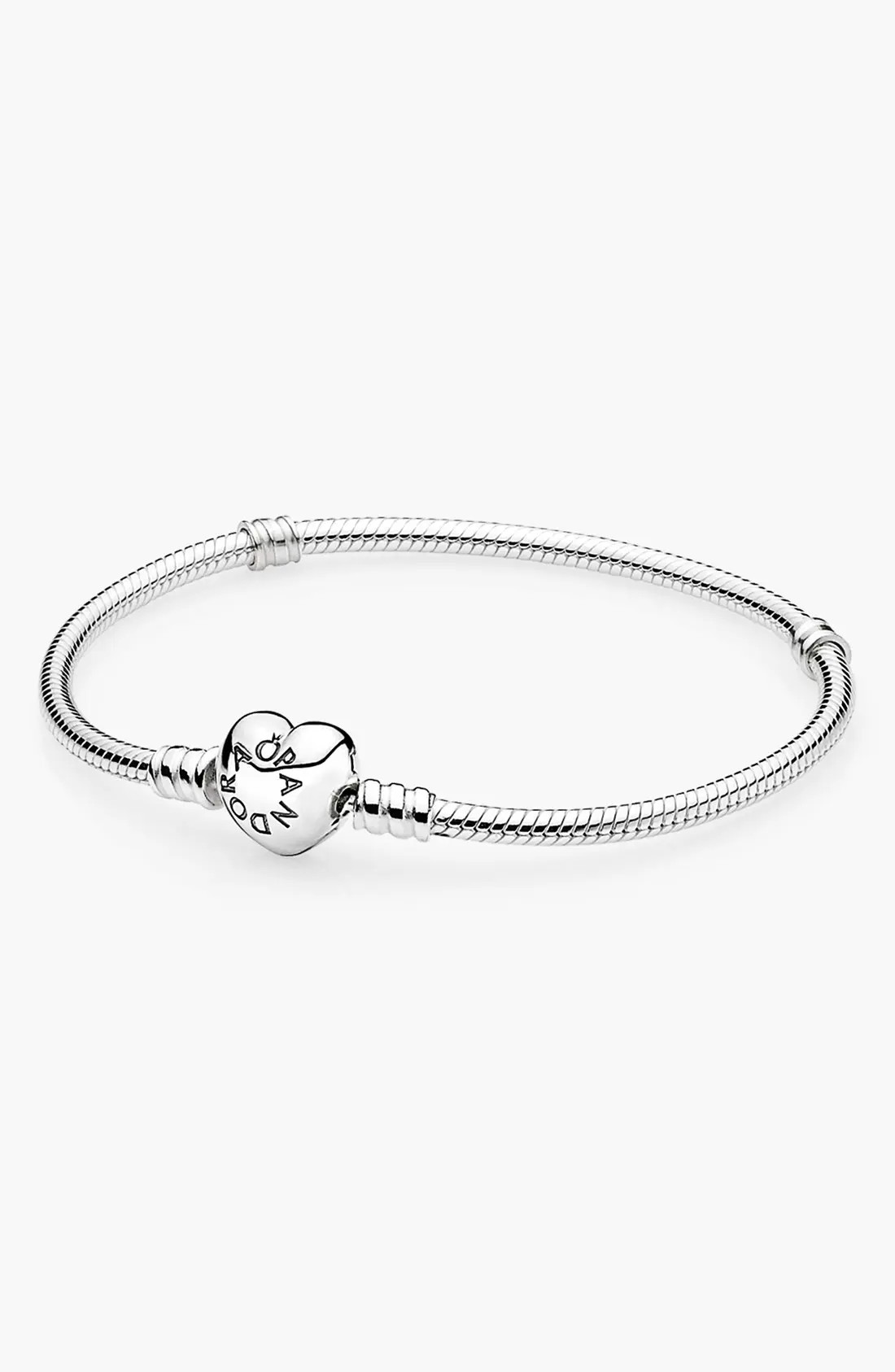 PANDORA Heart Clasp Charm Bracelet at Nordstrom, Size 20 Cm | Nordstrom