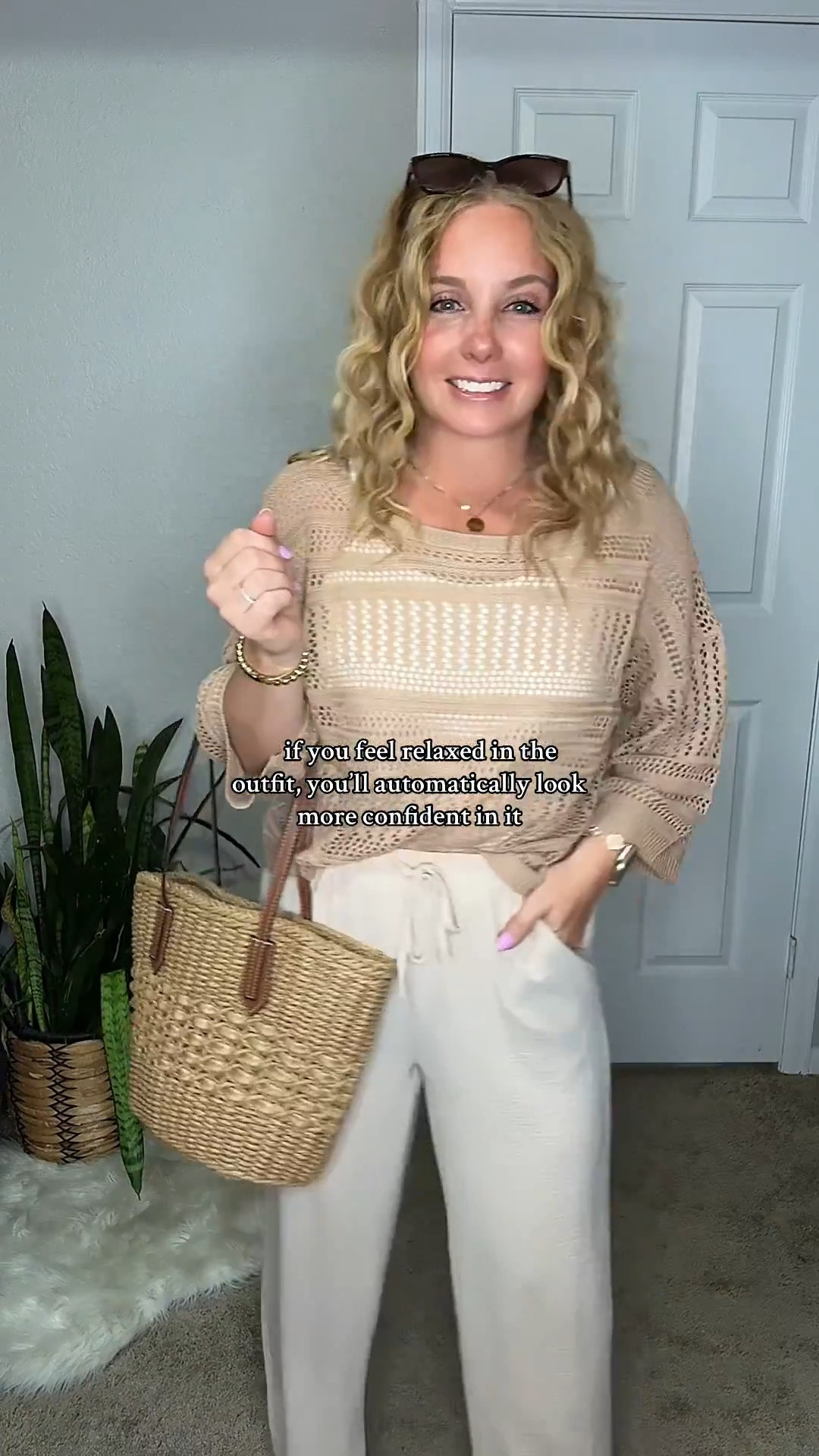 Neutral lightweight summer outfit — crochet top over a white tank top, linen pants straw handbag and sandals 





Amazon outfits, summer outfit inspo, outfit ideas, casual outfits amazon, amazon outfits every day, spring outfits 2026, summer outfits

#LTKPetite #LTKSaleAlert #LTKootd
