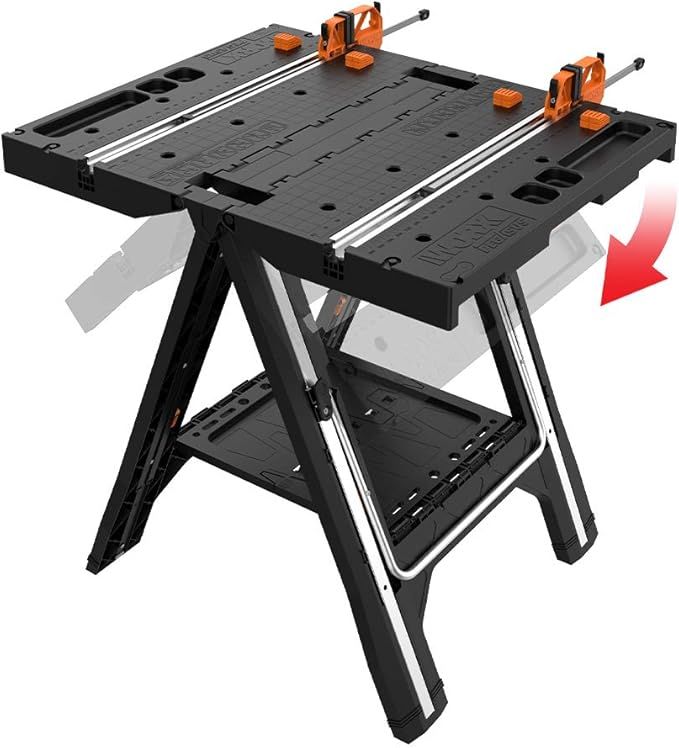 WORX Pegasus Multi-Function Work Table and Sawhorse with Quick Clamps and Holding Pegs – WX051 | Amazon (US)