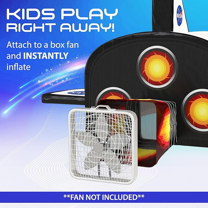 W&O Space Explorer Aerodome with LED Lights & Blast Off Button - Inflatable Space Fort for Kids A... | Amazon (US)