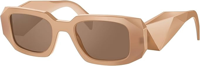 Trendy Rectangle Sunglasses for Women Men Retro Sun Glasses Vintage Fashion Square Frame | Amazon (US)