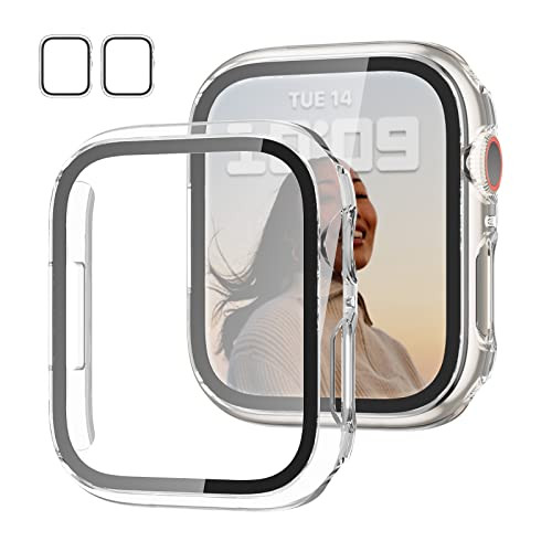 2 Pack Case with Tempered Glass Screen Protector for Apple Watch SE(2023) Series 6/5/4/SE 40mm,JZ... | Amazon (US)