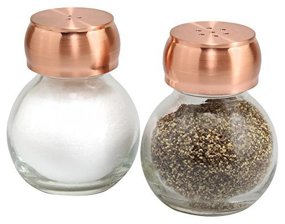 Olde Thompson Since 1944 Orbit Salt & Pepper Shaker, 3", Copper/Clear | Walmart (US)