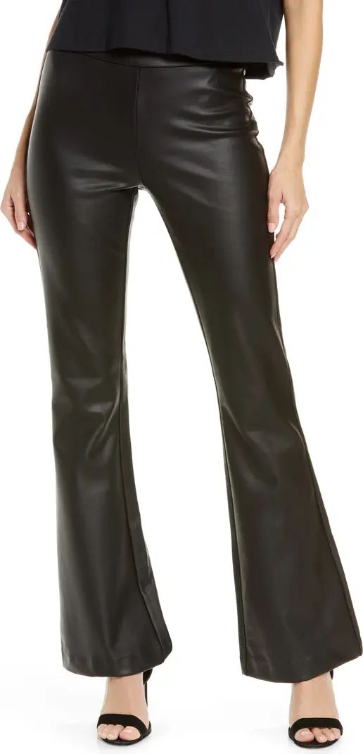 Kamma Faux Leather Flared Pants | Nordstrom