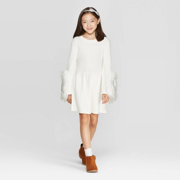 Girls' Dress - Cat & Jack™ Cream | Target