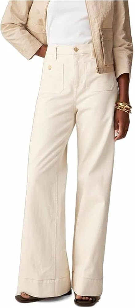 Oprah's Favorite Tummy Control Sailor Wide Leg Trouser Chiccurva Jeans Wide Leg Cropped Denim Pan... | Amazon (US)