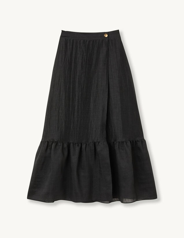 Wrapover ruffle skirt | Sandro (DE, FR & UK)