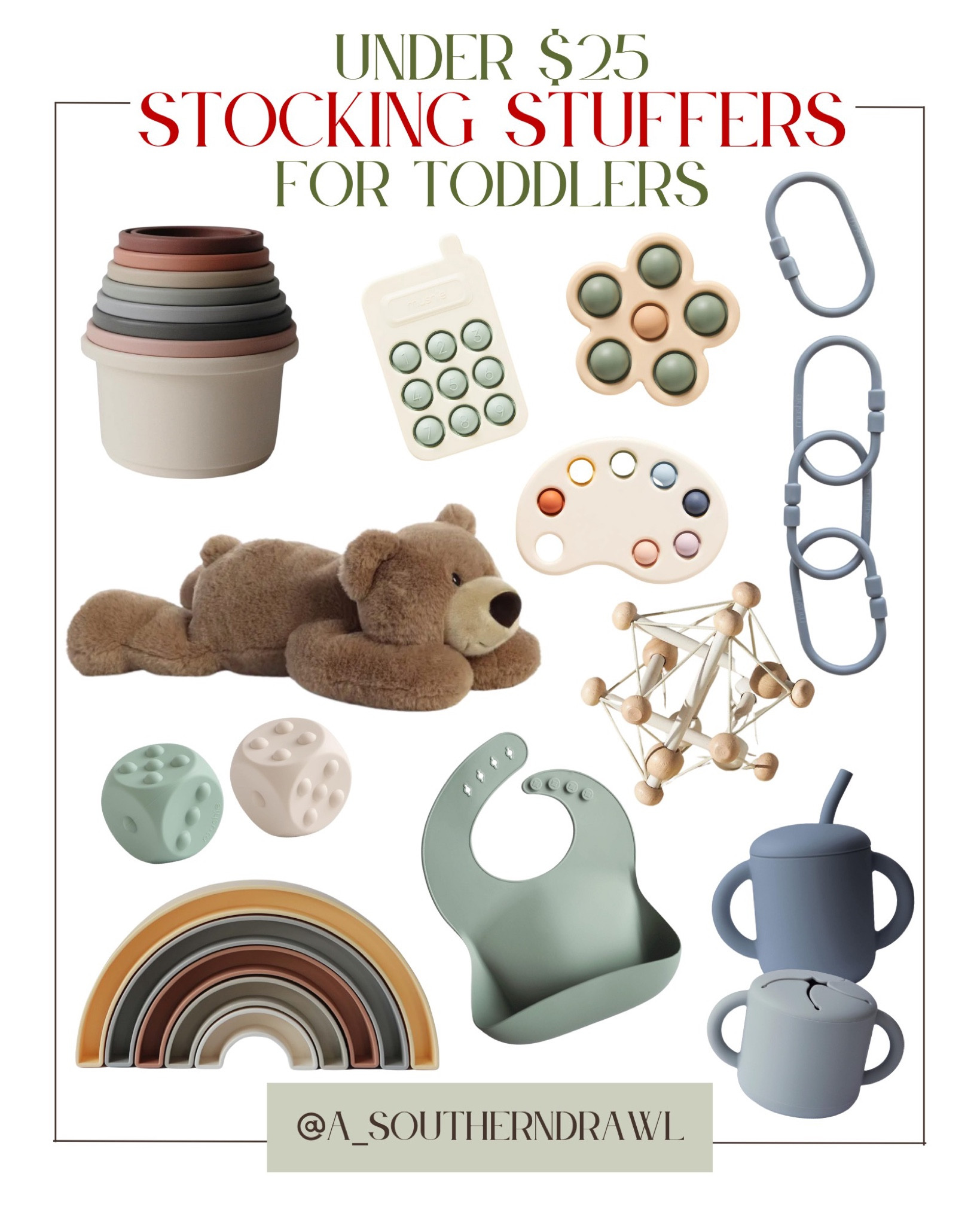 Stocking stuffers for toddlers, under $25 🤍 

Toddler gifts - toddler toys - silicone toys - Amazon gifts - Amazon finds 

#LTKkids #LTKHoliday #LTKGiftGuide