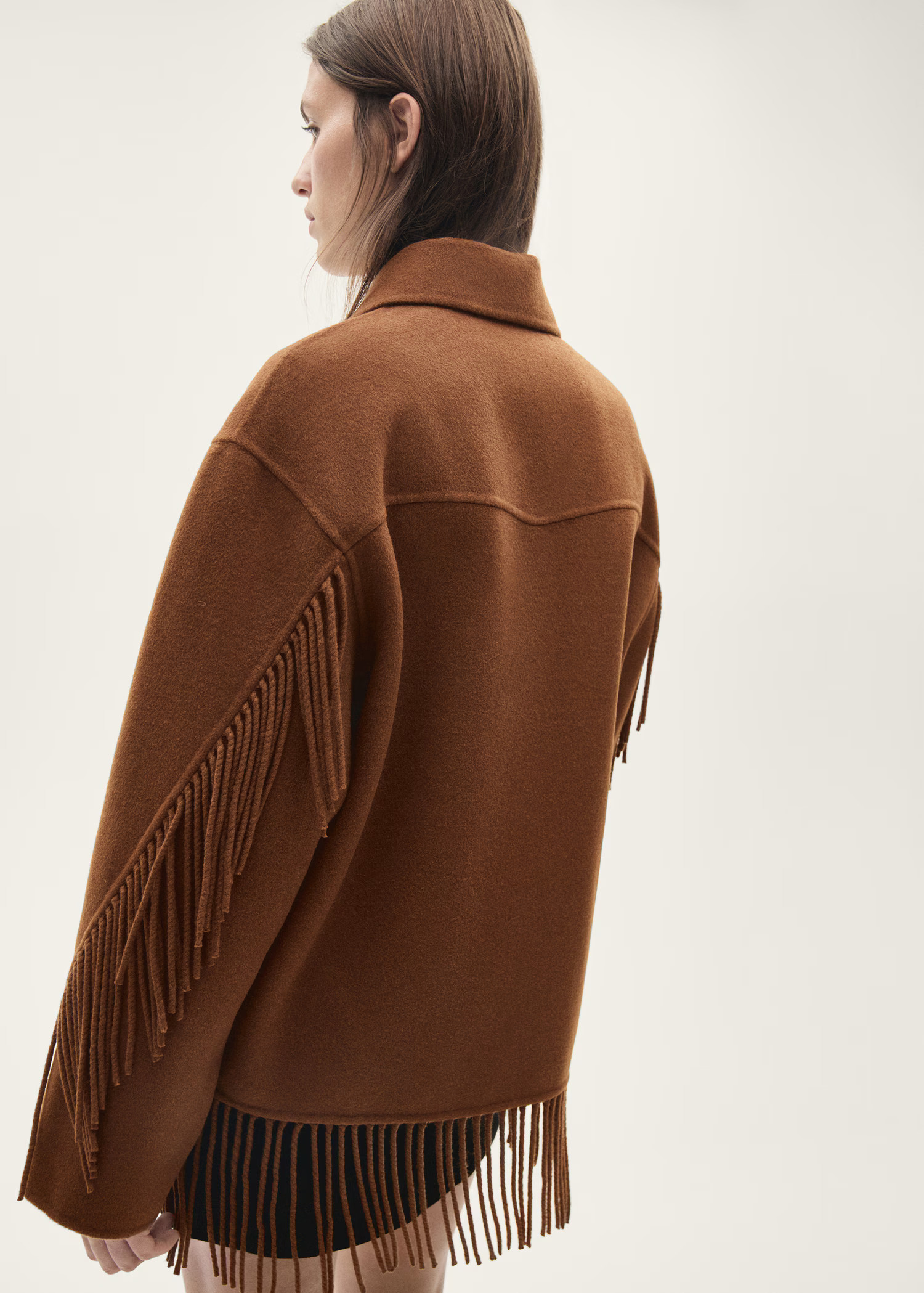 Fringed wool-blend  jacket | Mango (US/MX/AU)