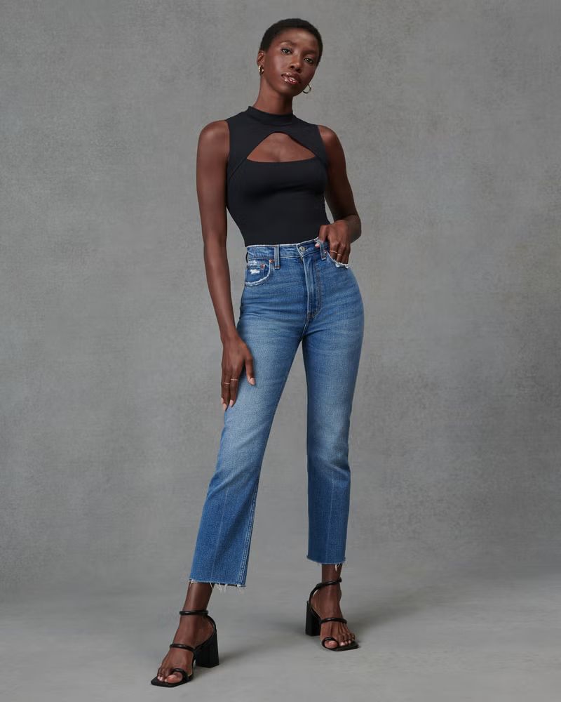 Ultra High Rise Ankle Straight Jeans | Abercrombie & Fitch (US)