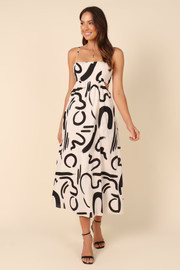 York Midi Dress - Sand/Black | Petal & Pup (US)