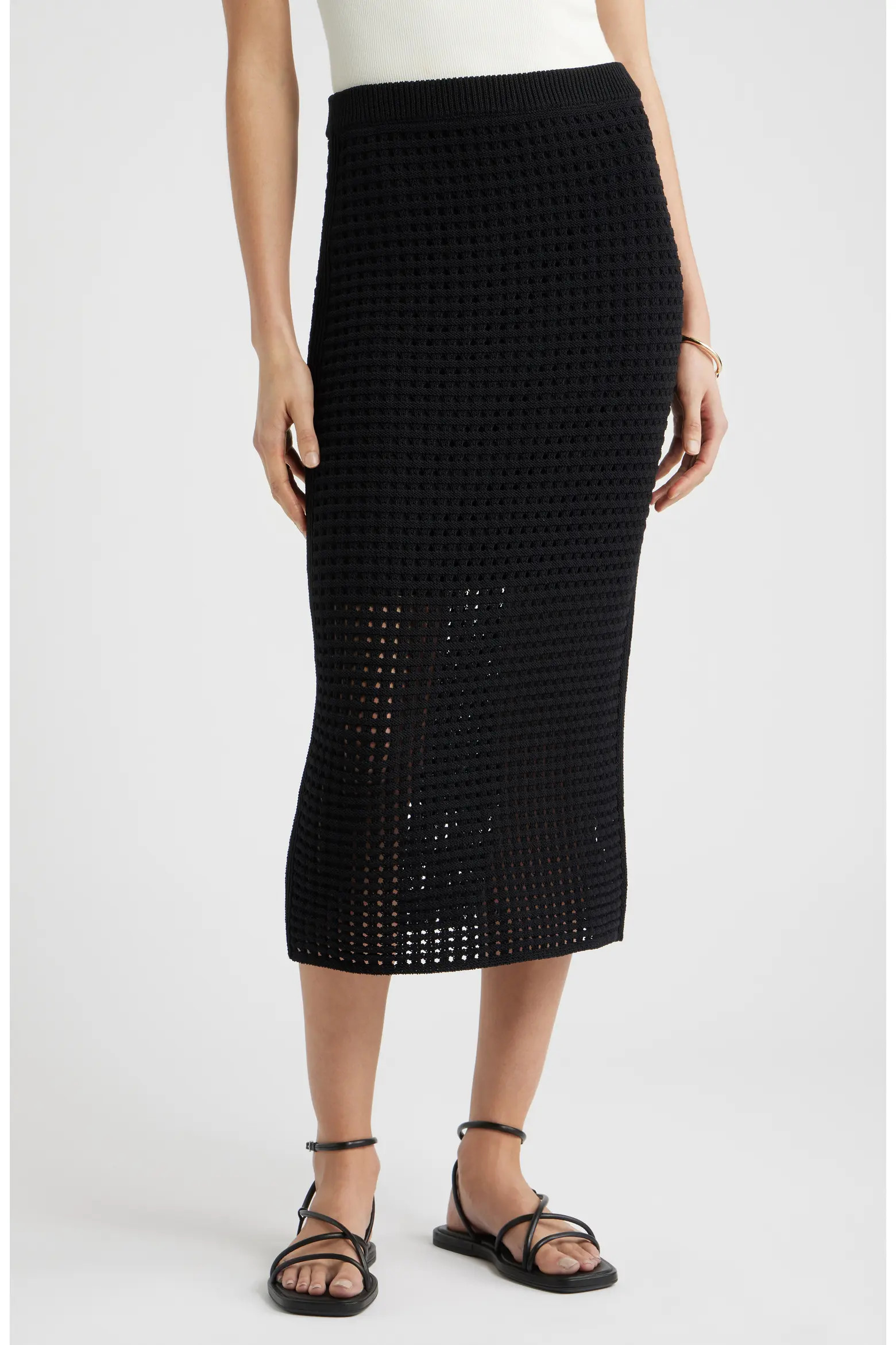 Mesh Stitch Midi Skirt (Women) | Nordstrom | Nordstrom