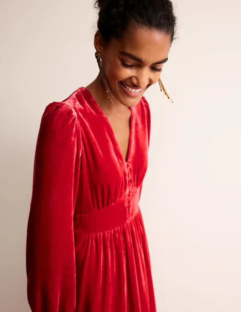 Elise Velvet Midi Dress | Boden (US)