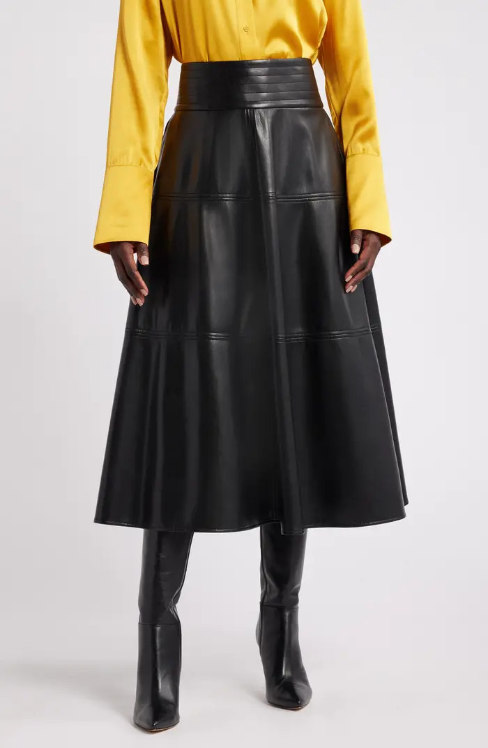 Megan Renee Faux Leather Tiered Skirt | Nordstrom