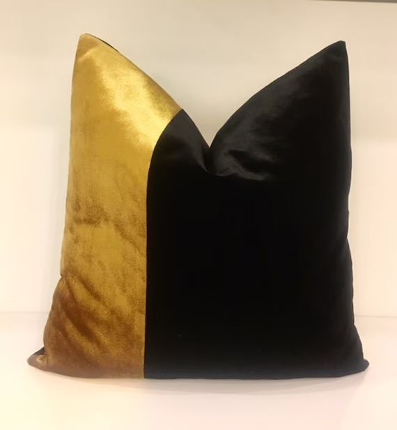 Luxury Black Velvet Pillow Cover Velvet Pillows Black | Etsy | Etsy (US)