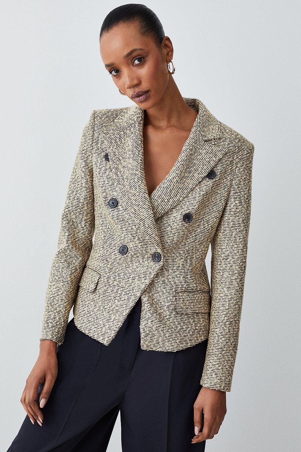 Boucle Military Tailored Blazer | Karen Millen US