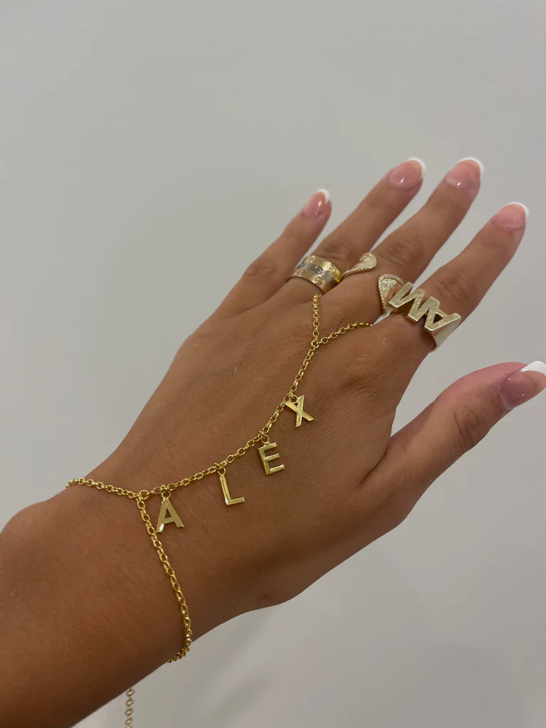 Name Hand Chain (UP TO 4 CHARACTERS) | Shop Alexandra Madison