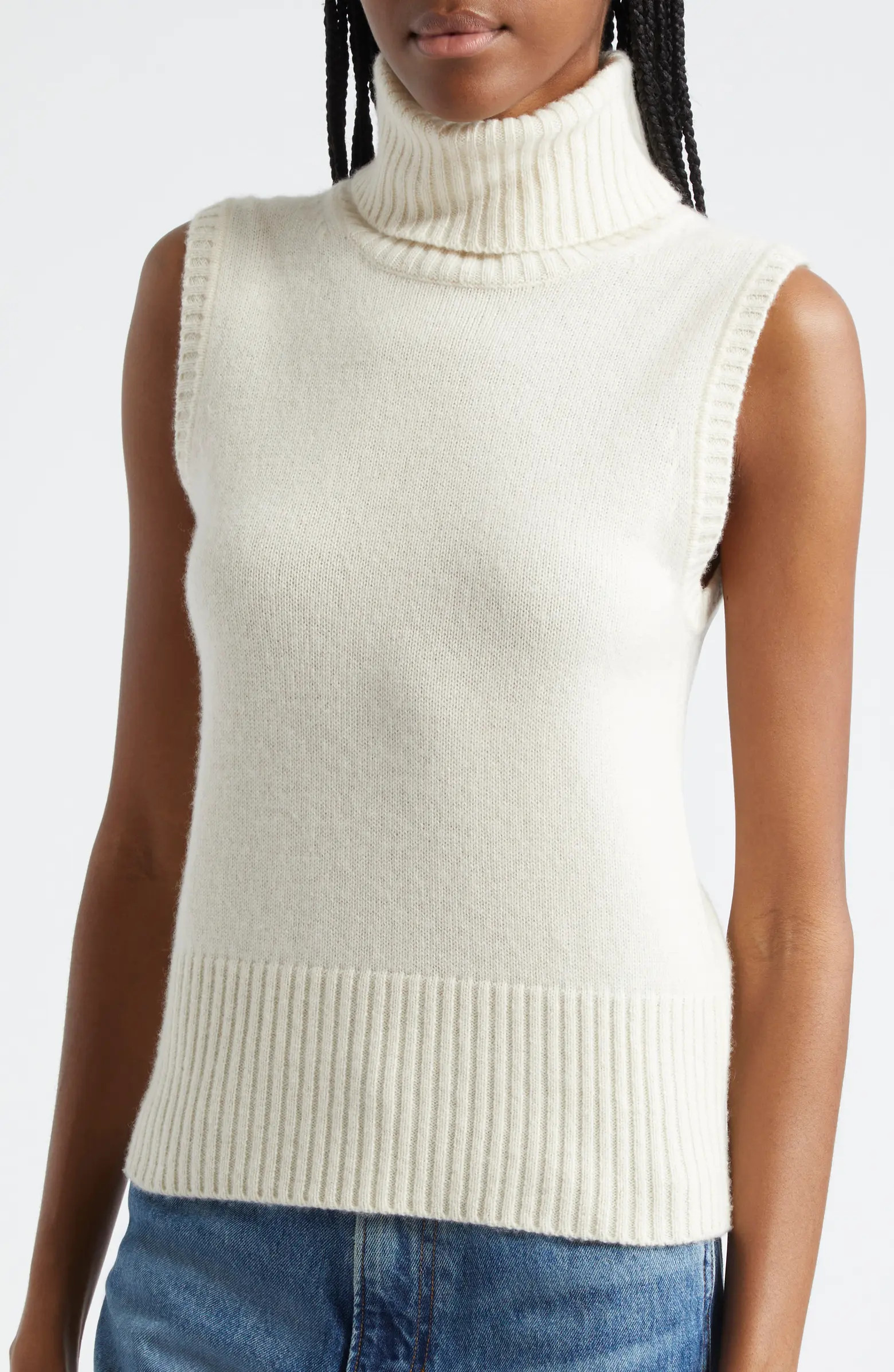 Mazzy Sleeveless Cashmere Turtleneck Sweater | Nordstrom