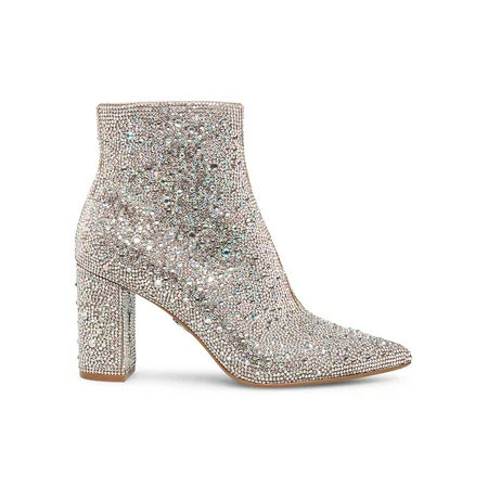 Betsey Johnson Womens Cady Embellished Ankle Boots Silver 8.5 Medium (B M) | Walmart (US)