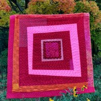 Handmade Modern Art Quilt - Red Textile Wall Hanging | 51"" X 48 | Etsy (US)