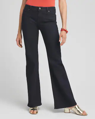 Women's Girlfriend Flare Jeans in Dark Wash Denim | Chico's | Chico's