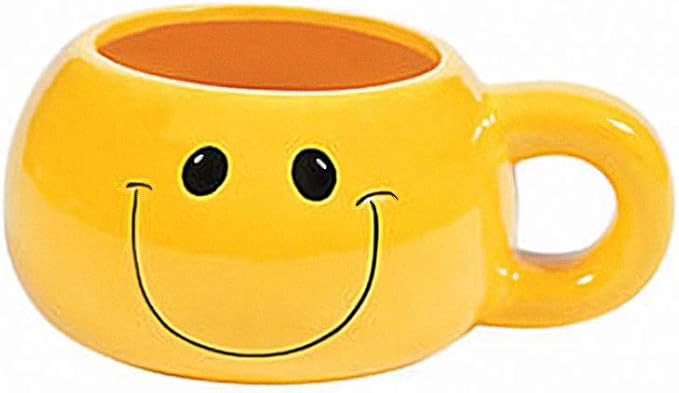 Smiley Face Coffee Mug - Ceramic - Holds 16 Ounces | Amazon (US)
