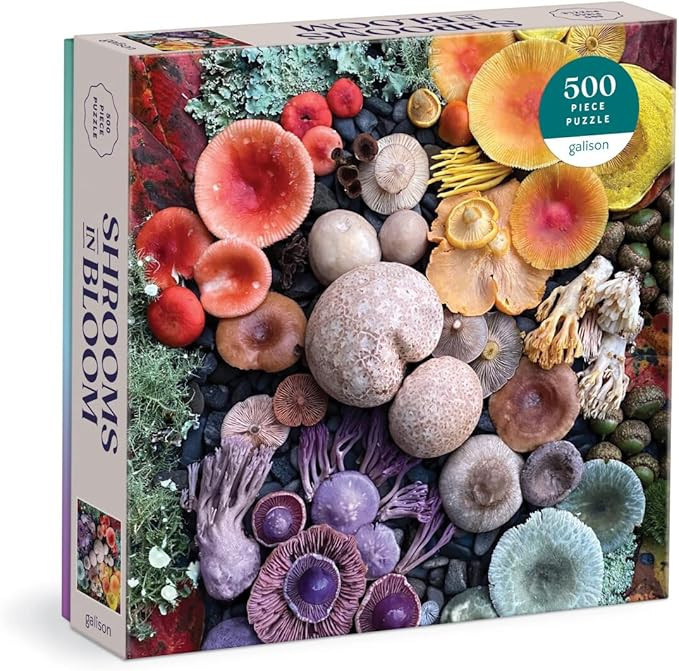 Galison Shrooms in Bloom 500 Piece Puzzle from Galison - 20" x 20" Puzzle, Bright and Bold Artwor... | Amazon (US)