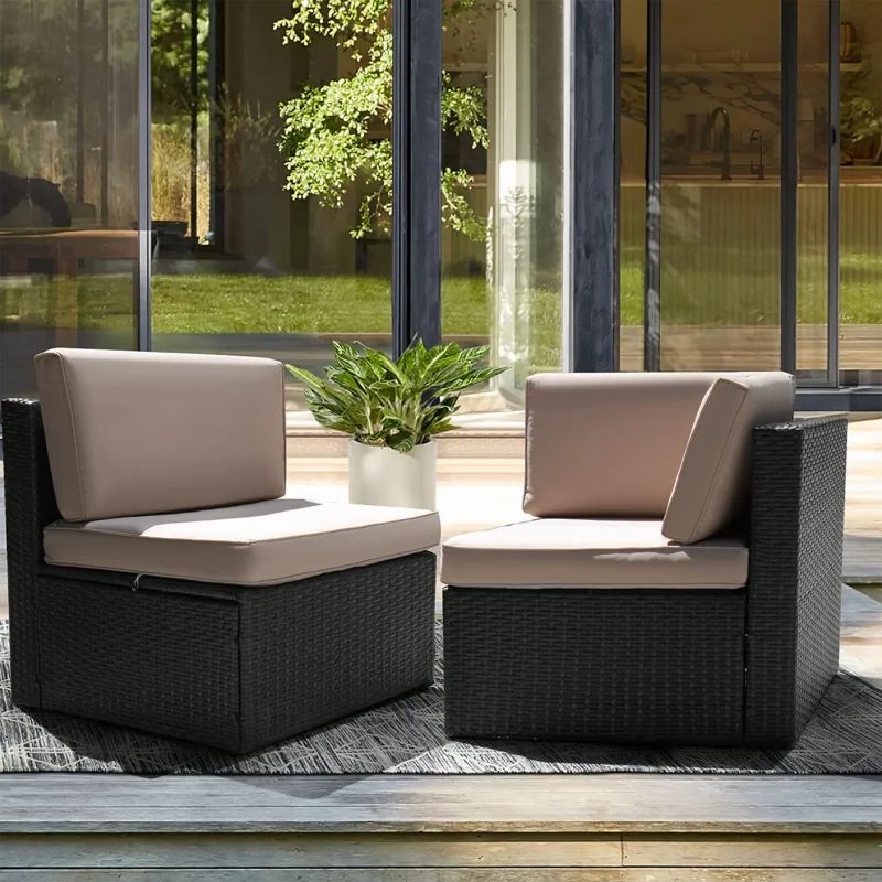 53'' Wicker Outdoor Patio Sofa | Wayfair North America