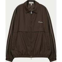 Smart Piped Track Jacket - Brown | The Couture Club