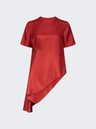 Madea Draped Asymmetric Top Red  | The Webster | The Webster