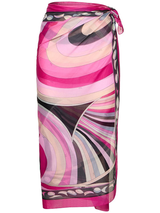 Printed cotton pareo skirt | Luisaviaroma