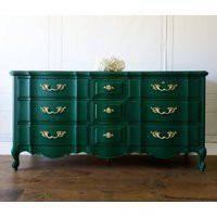 Available Free Shipping Emerald Green Boudoir Thomasville Vintage Dresser Glam Shabby Chic French Provincial Bedroom Buffet | Etsy (US)