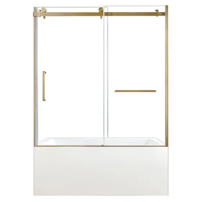 Kingston Brass 60-Inch Acrylic Rectangular 3-Wall Alcove Tub With Tub Door, Drain | Wayfair North America