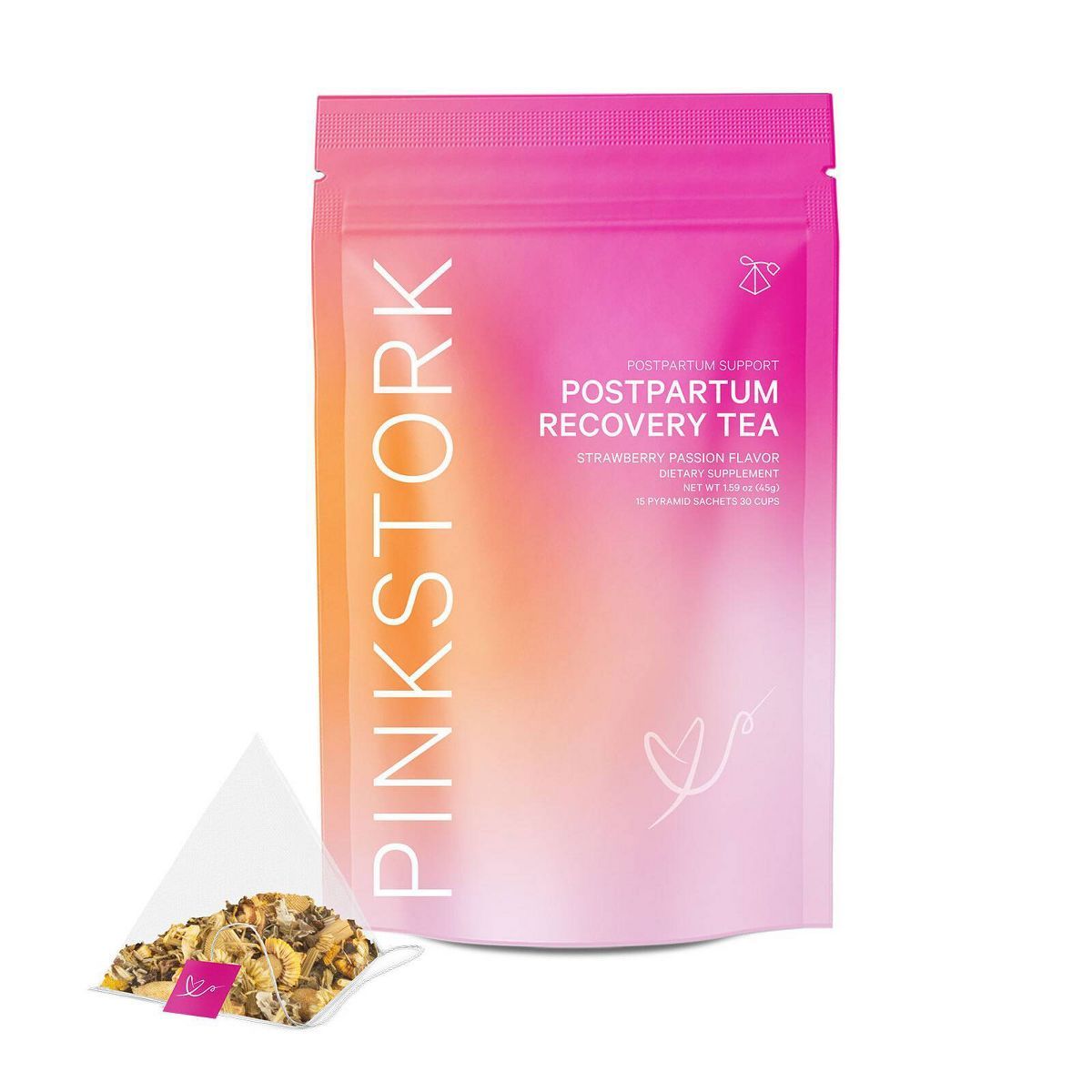 Pink Stork Recovery Tea - Strawberry Passion Fruit Pouch - 15ct | Target
