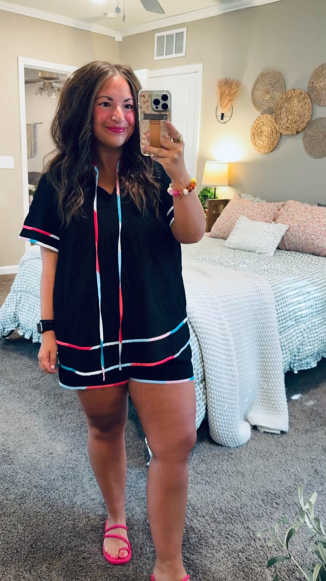 Matching set season 🤍 Loving this Amazon two-piece for its comfort and versatility—wear it together for a polished look or mix and match all summer long!

sandals: fit true to size // wearing a 4
set: fits true to size // wearing a large 

 #LTKootd #LTKMidsize